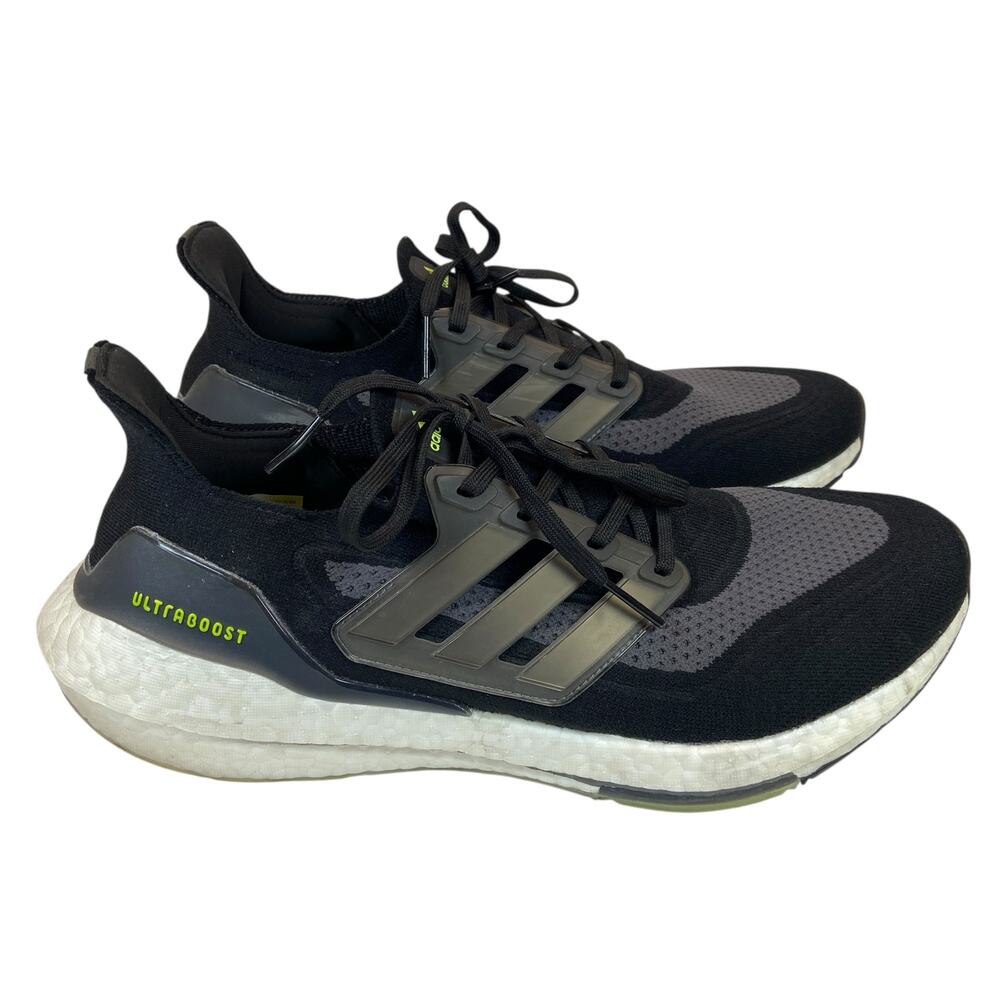Adidas Ultraboost Running Shoes Men's Size 11 Black Gray Green